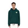 Li-Ning Solid Color Back Print Pattern Long Sleeve Hoodie Unisex Tops Dark-Green AWDS657-5