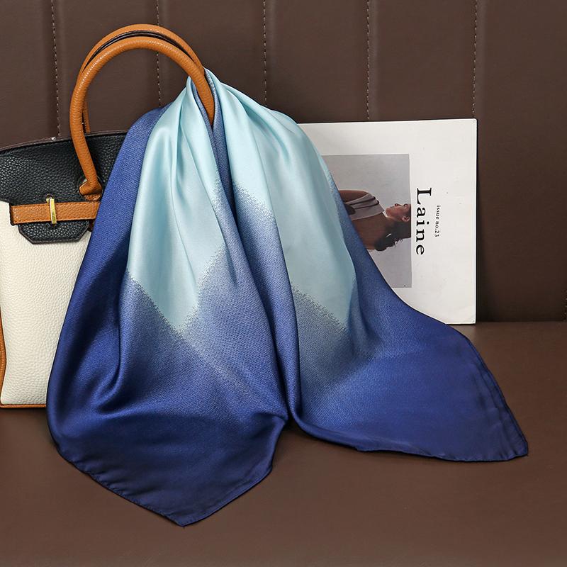 Foulard carré en satin de soie imprimé de luxe pour femmes, châle, hijab, foulard, ruban pour cheveux, bandeau, mode, bandana, nouveau