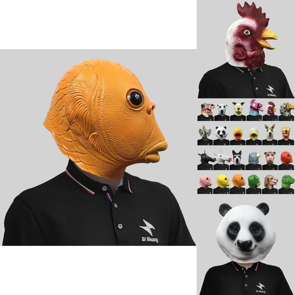 Funny Animal Series Latex Head Masks For Party Costumes And Halloween Celebrations