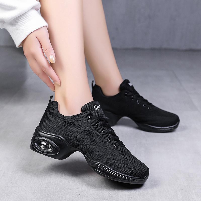 Pantofi ortopedici pentru femei Pantofi de dans modern jazz Pantofi din plasă Pantofi negru alb roz cu pernă de aer pentru creșterea înălțimii