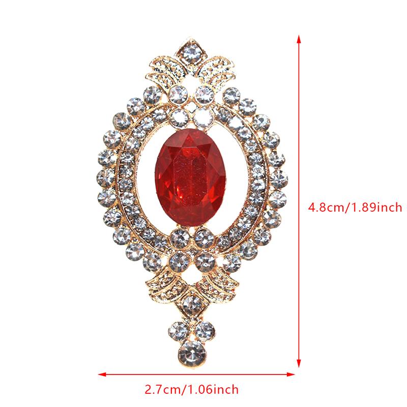 Exquisite 27*48mm Alloy Rhinestone Buttons Wedding Decoration Diy Flat Back Clothing Scrapbook Craft Supplies