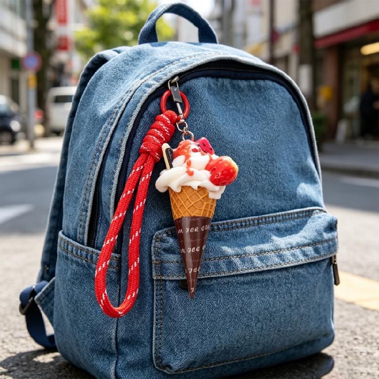 Tiny Dessert Key Holder Eye Catching Detail Great Sweet Ice Cream Accessory Present For Friend