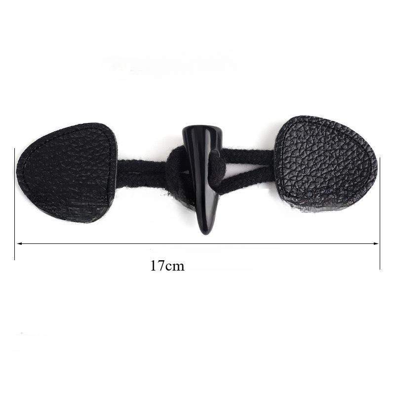High Quality Horn Buttons Cotton Rope Resin Ox Horn Combined Button Woman's Coat Sewing Supplies