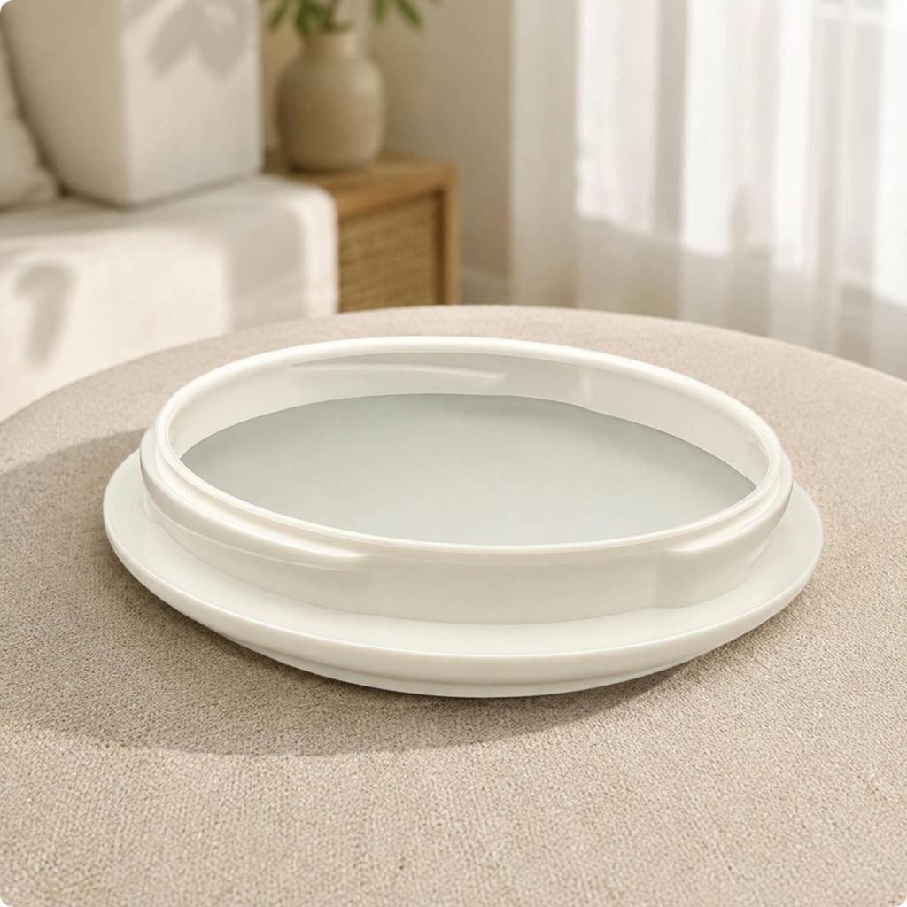 Shallow Dome Lamp Cover with Flared Edge Energy Efficient Acrylic Fan-Mounted
