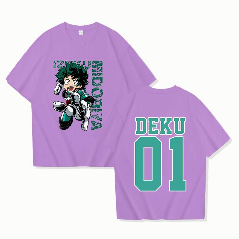Hot Anime Deku Printed Women Men Summer Short Sleeve Tee Shirts Round Neck Casual Fashion Y2k Unisex Tops