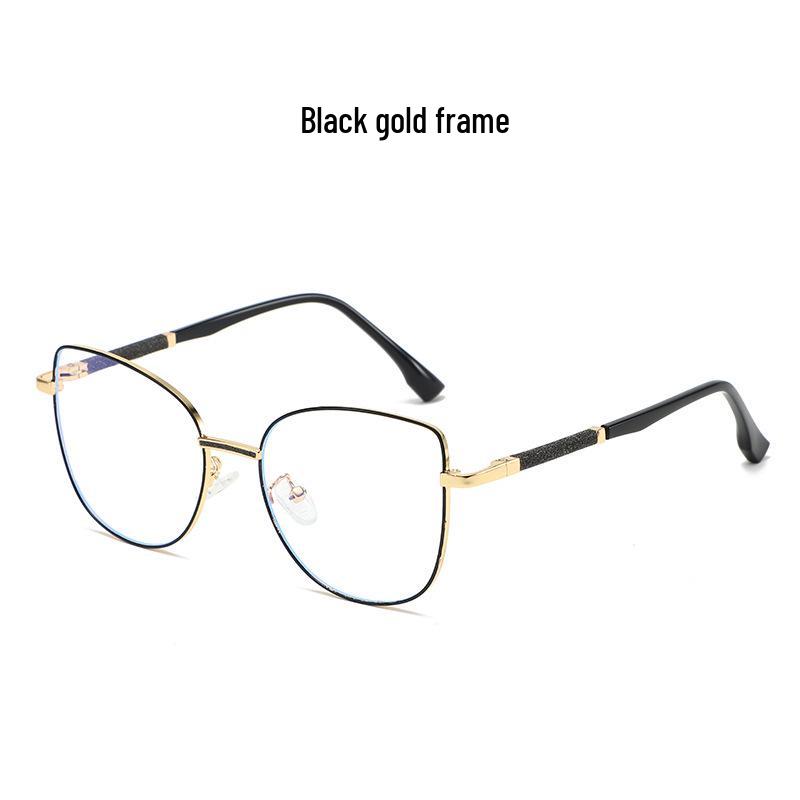 

Retro Cat-Eye Color-Changing Anti-Blue Light Glasses with Minimalist Metal Frames Anti-Blue Light