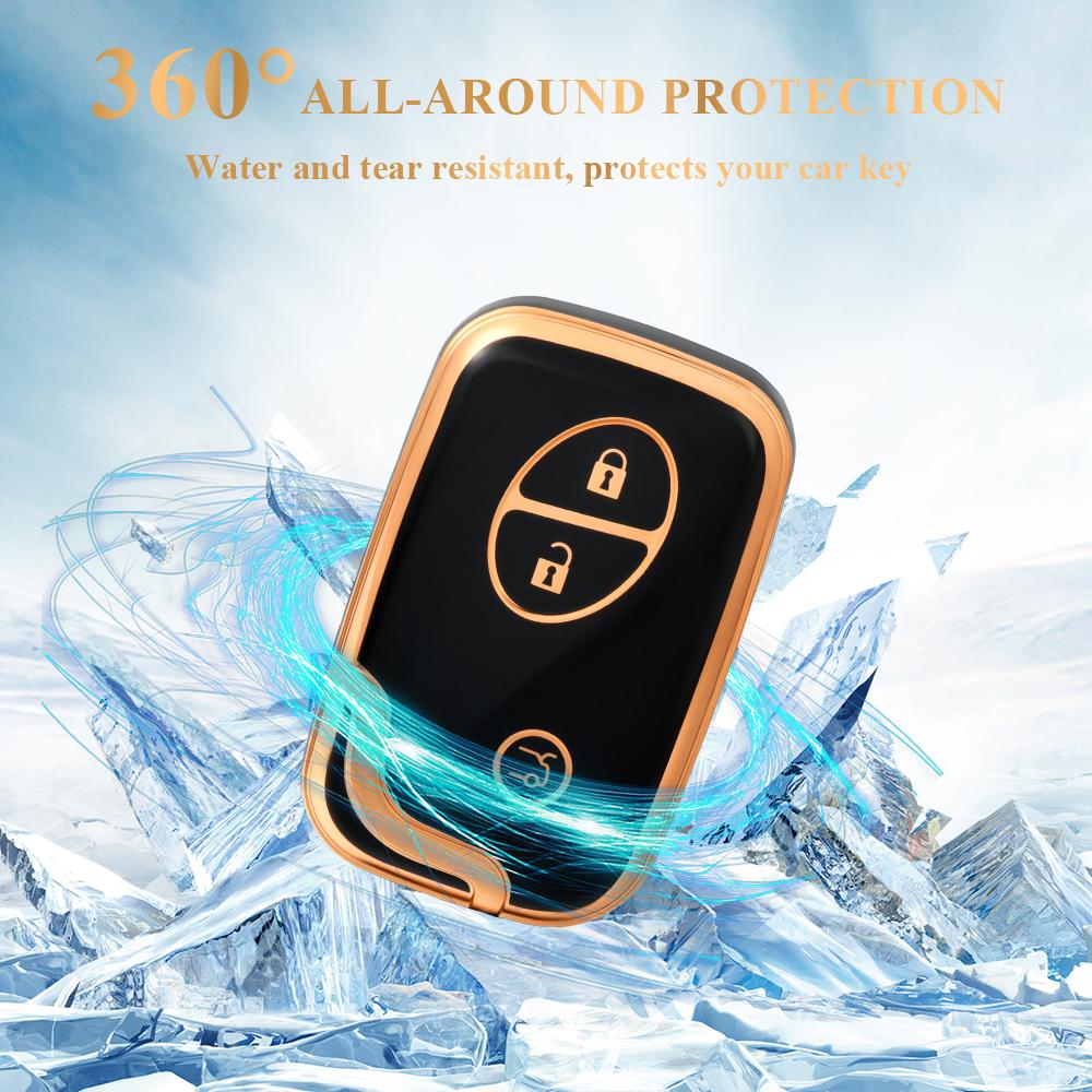 TWJCN1 3 Buttons Soft TPU Protection Case for Lexus CT200h ES 300h IS250 GX400 RX270 RX450h RX350 LX570 Key Cover Fob Accessories Prote