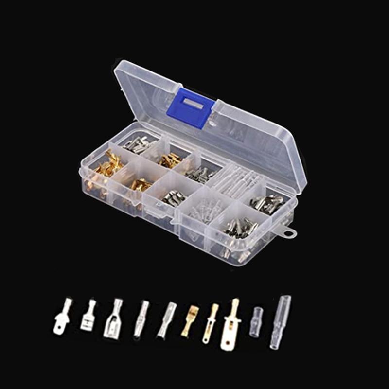 

150 шт. 2,8 мм 4,0 мм 4,8 мм 6,3 мм чоловічий і жіночий лопатовий роз’єм у формі автомобіля, ізоляційне ущільнення для обтиску клем для автомобіля, мотоцикла