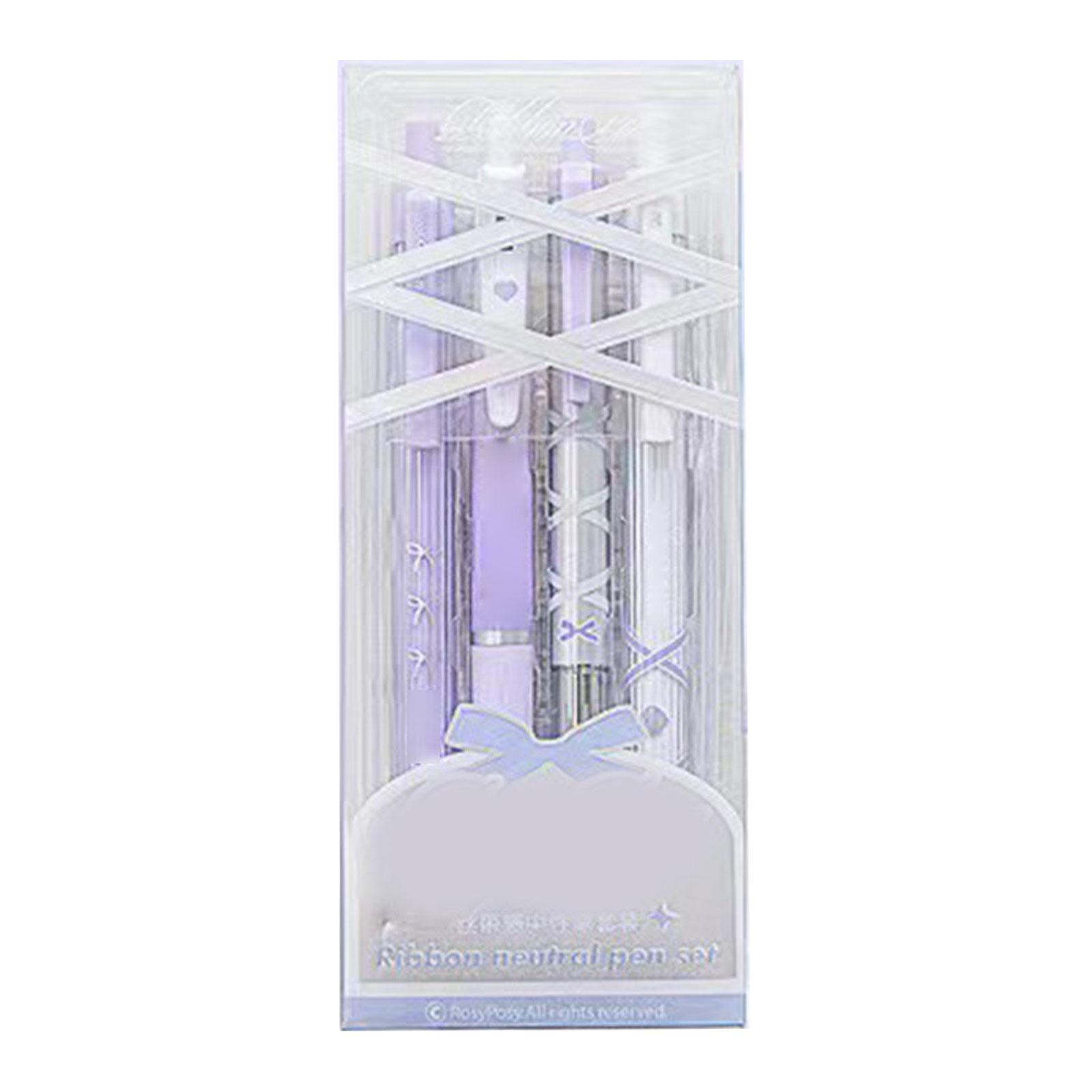 

4 шт. балетные ремни банты гелевая ручка выдвижная нейтральная ручка 0,5 мм канцелярская ручка ручка для письма гелевая ручка ручка для дневника фиолетовый