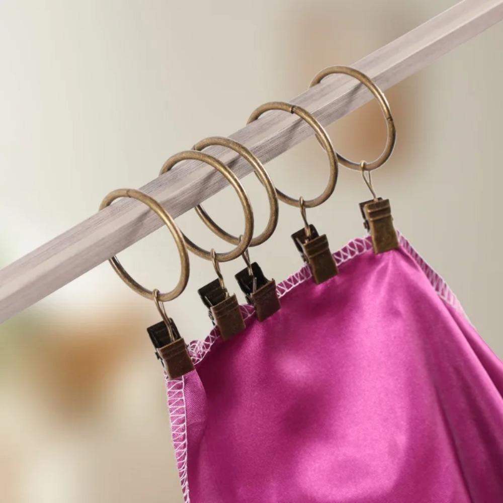 1-50 buc. Inele cu cleme pentru perdea pentru agățat perdele, fotografii, pălării, suport din sârmă cu decorațiuni vintage rezistente la rugină, cleme pentru depozitare DIY pentru casă