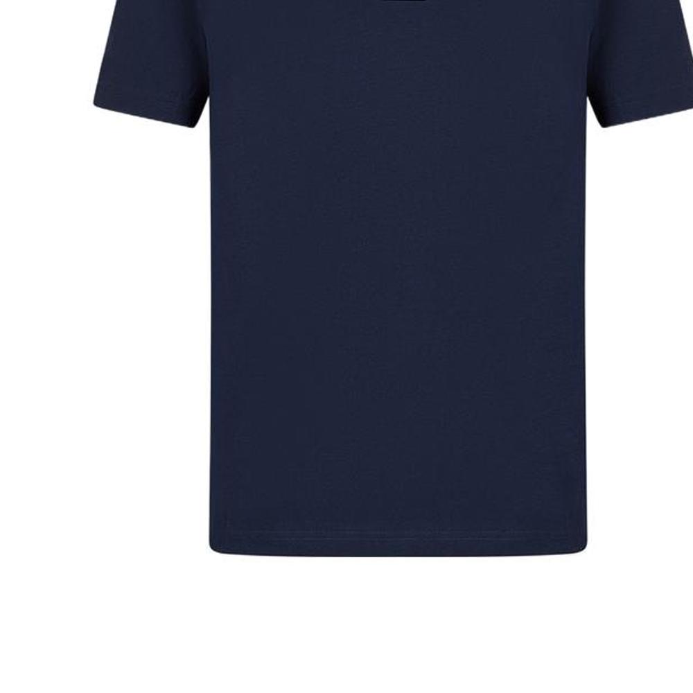 Emporio Armani Ss23 Ea7 Logo Embroidered Round Neck Short Sleeve T-Shirt Men Tops Navy-Blue 3RPT05-PJ02Z-0554