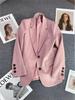 2025 Spring/Autumn Off-White Women's High-End Korean Style Versatile Suit Jacket for Casual & Commuting