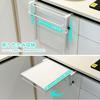 Kitchen Auxiliary Table, Folding Workbench with Towel Hanger, Convenient Storage (White, 28cm)