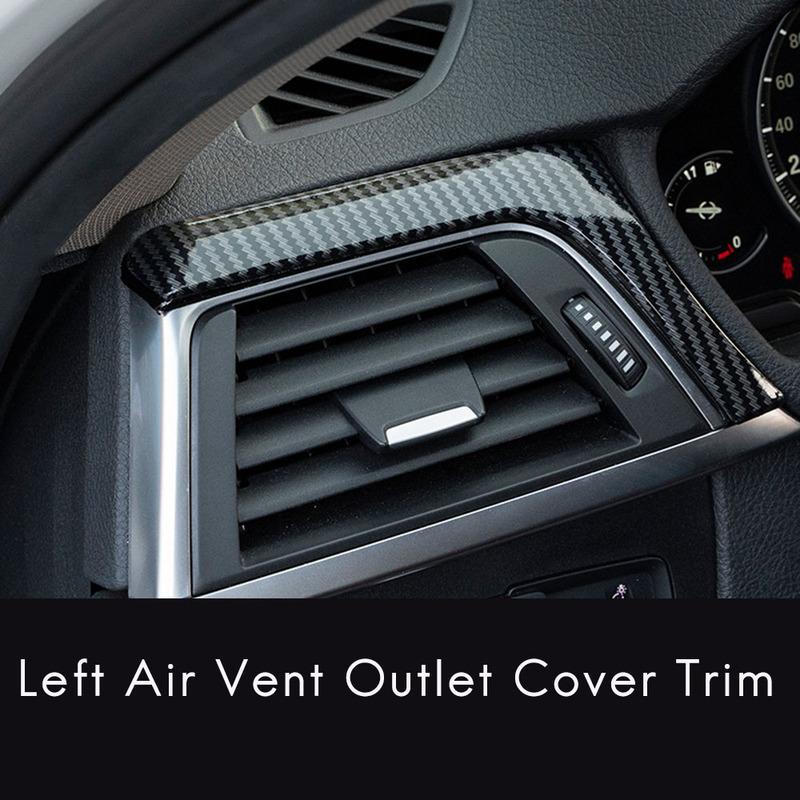 Pro BMW řady 3 4 F30 F31 F32 F34 2013- Lišta ozdobného panelu středové palubní desky z uhlíkových vláken + Kryt výdechu levé klimatizace