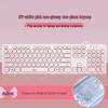 Silent Wired Chocolate Keyboard & Mouse Set for Laptops - Membrane Keys, Punk Style, Office Use