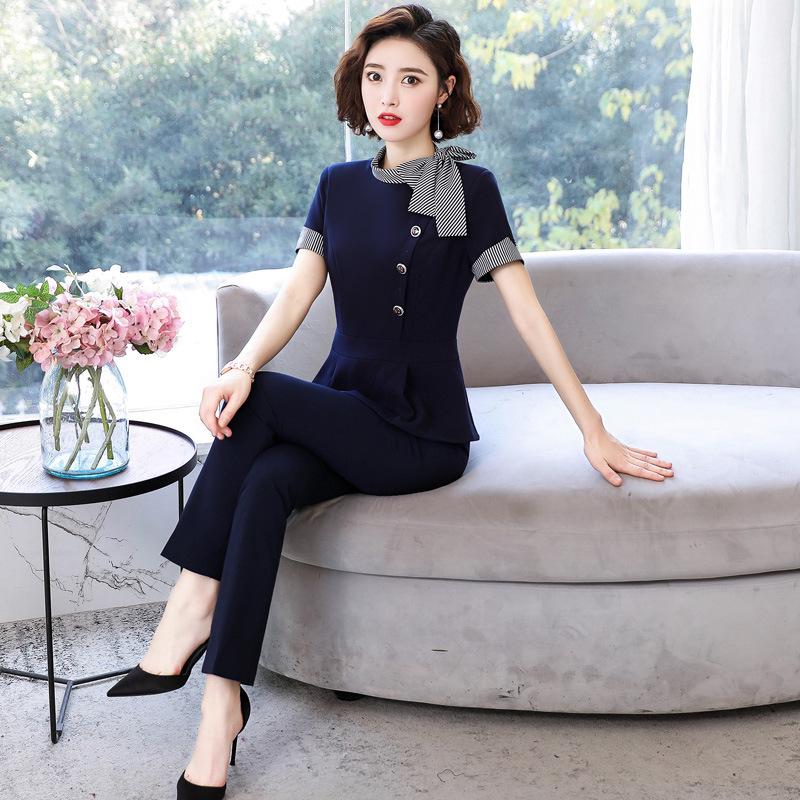 Dámské sako s krátkým rukávem v korejském stylu jaro/léto 2025 - Profesionální dámské sako