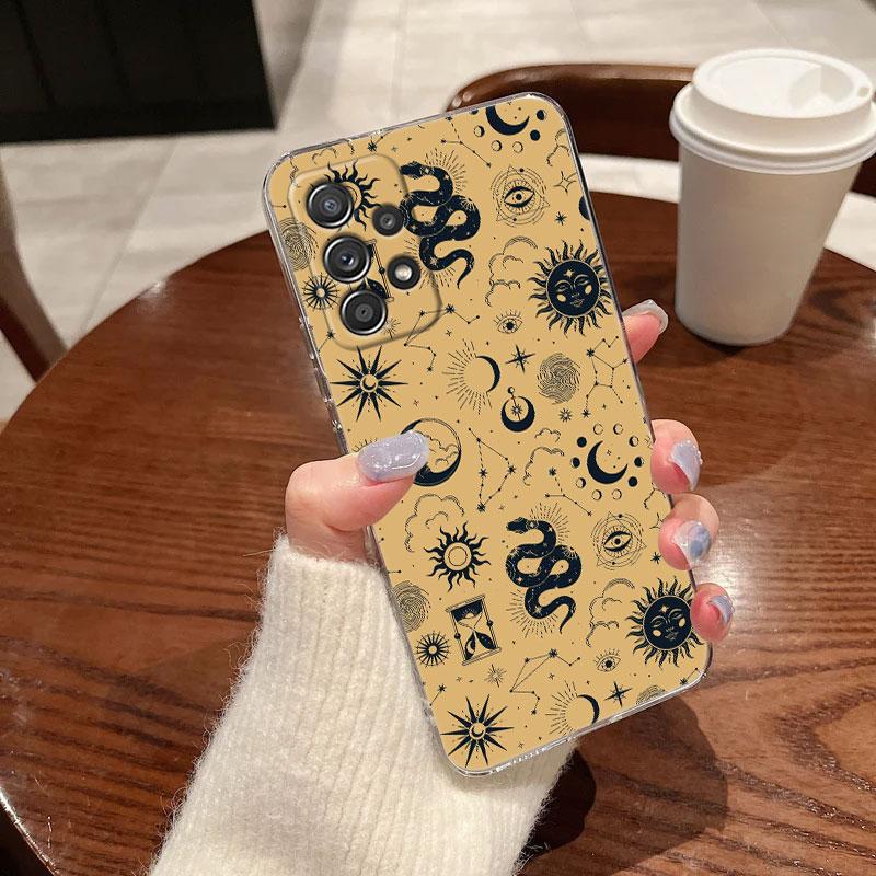 Sun Moon Tarot Card Astrology Magic Phone Case For Samsung Galaxy A56 A57 A37 A55 A54 A36 A35 A26 A25 A16 A17 A07 A52 A21s Cover