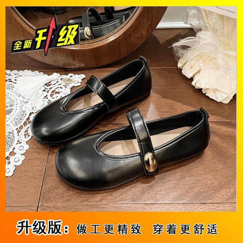 Round head fashion explosion single shoes retro Mori 2025 women's shoes with commuting versatile small leather shoes literary style