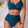 2025 New Bikini European and American Swimsuit Women's Sexy High-waisted Split Swimsuit Bikini