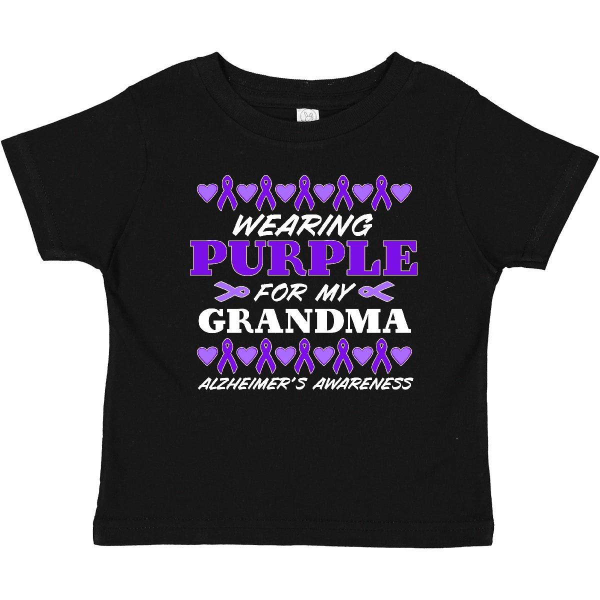 Inktastic Wearing Purple For My Grandma- Alzheimer s Awareness Baby T-Shirt Tees 130