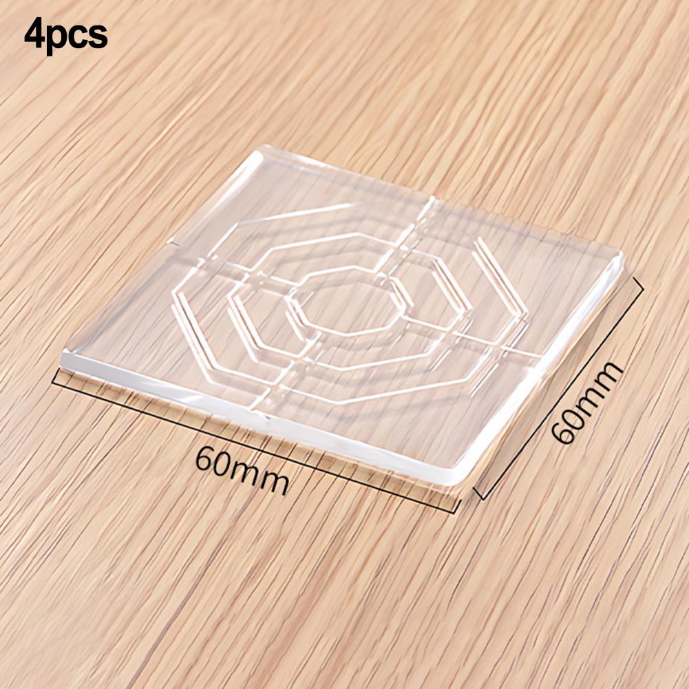 4pcs Round Square Anti Vibration Pads Washing Machine Silicone Feet Mat Furniture Cabinet Chair Leg Anti-Slip 40/60/80mm