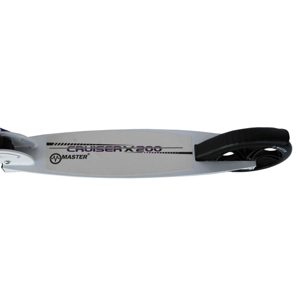 Folding scooter with transport strap MASTER Cruiser 200 mm WHITE