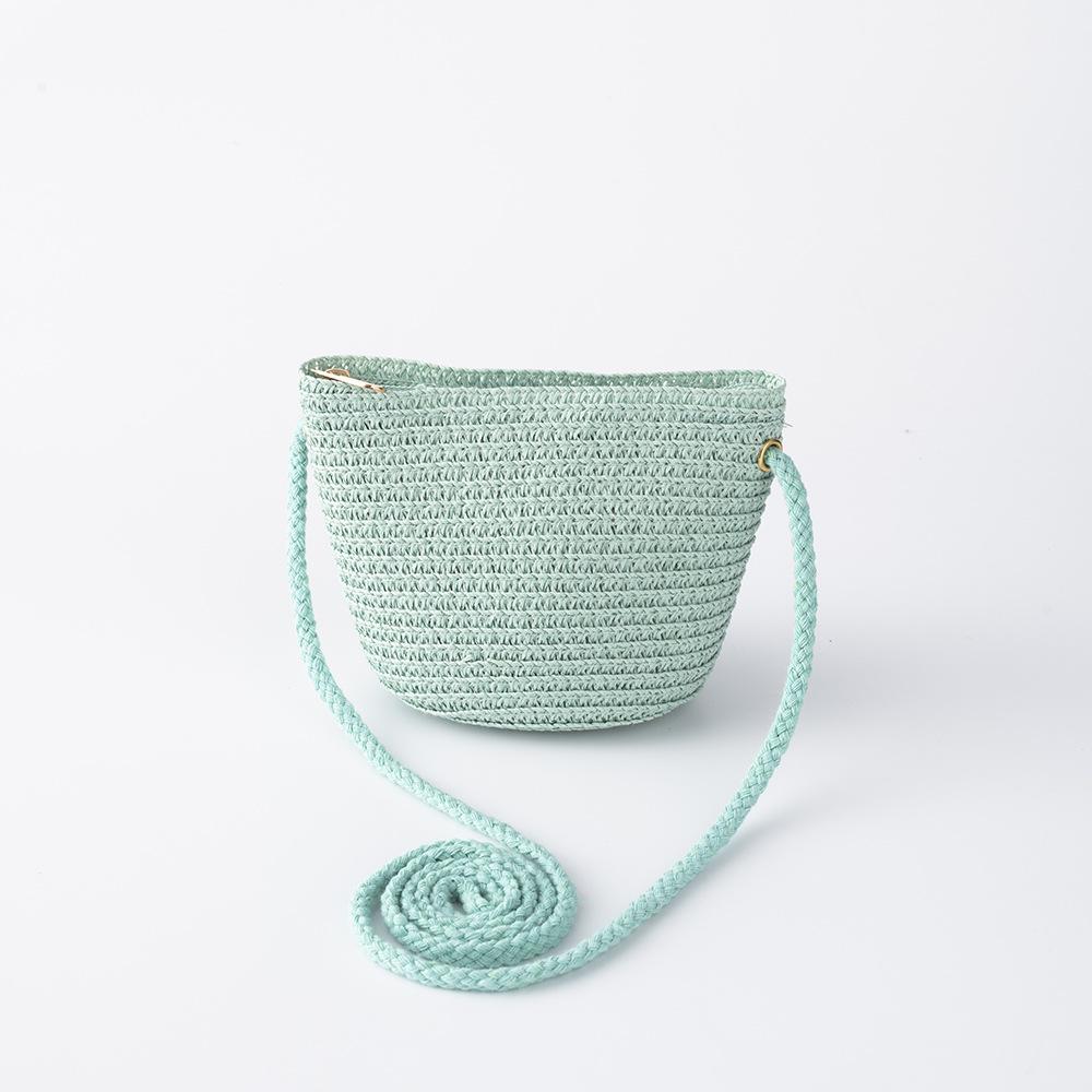 

Children s bag female cute straw bag girl messenger baby cute change bag hat set summer seaside