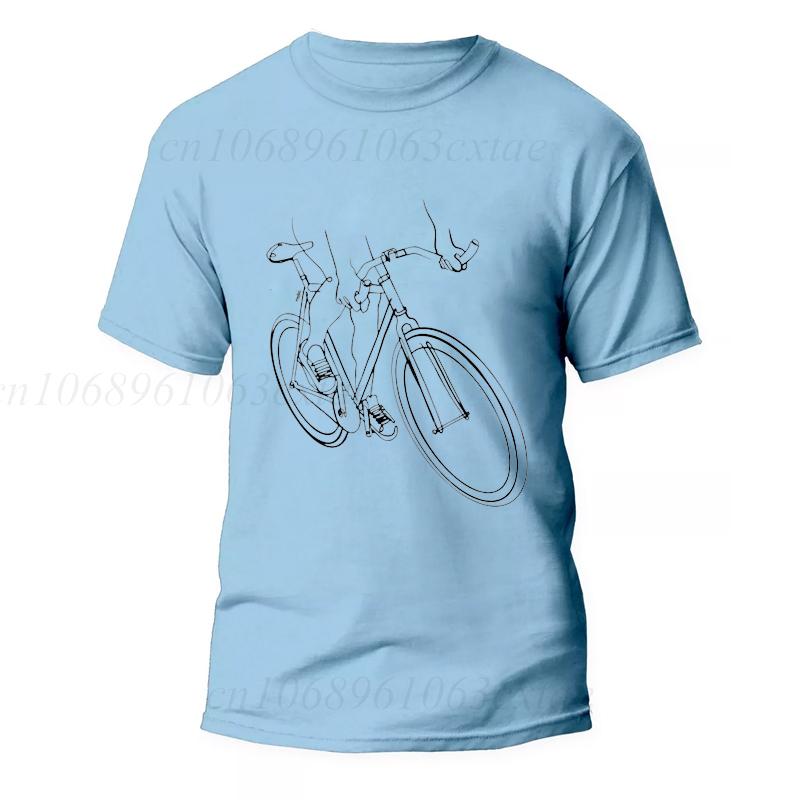 Mountain Bike Cycling Bicycle Cyclist T Shirts Men Women Clothing Hipster T-Shirt Crew Neck Tees Cycling Lover Classic Clothing