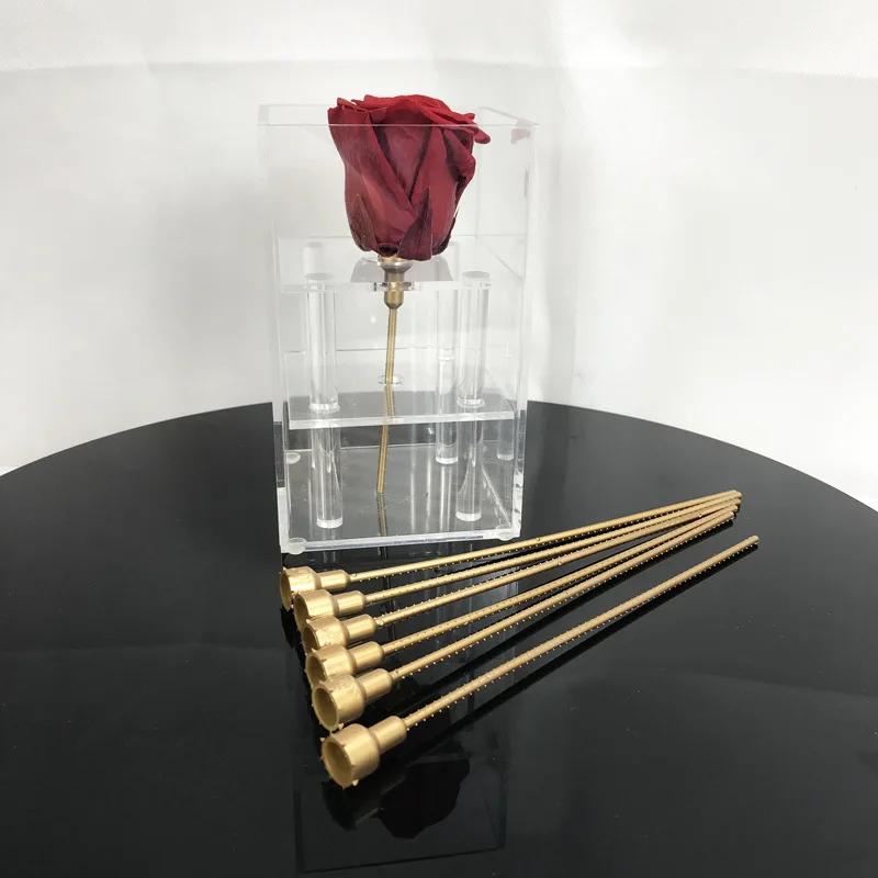 1000PCS Flower Mud Holder Fixation Vials Immortal Flower Arrangement Tool Mud Insertion DIY Plastic Branch Flower Support