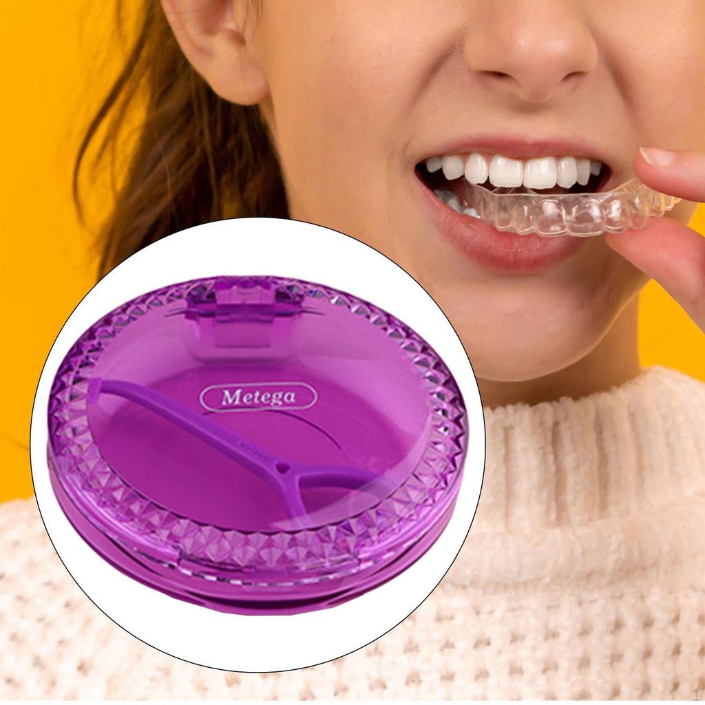 Portable Retainer Box, Mouth Guard Storage with Floss easy to hook Carry Mouthguard Container