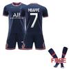 2122 Season Paris Home Jersey New Mbappe Football Jersey Free Socks Adult Children's Kit Jersey