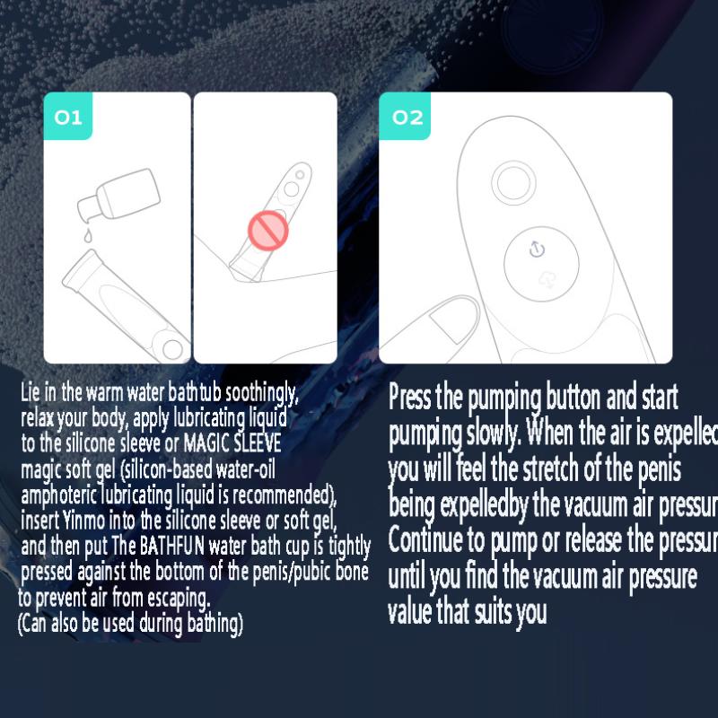 New Experience Vacuum Spa Massage Masturbator Men's Vibrator Water Bath Aircraft Cup Penis Pump Enlarger Male Sex Toy