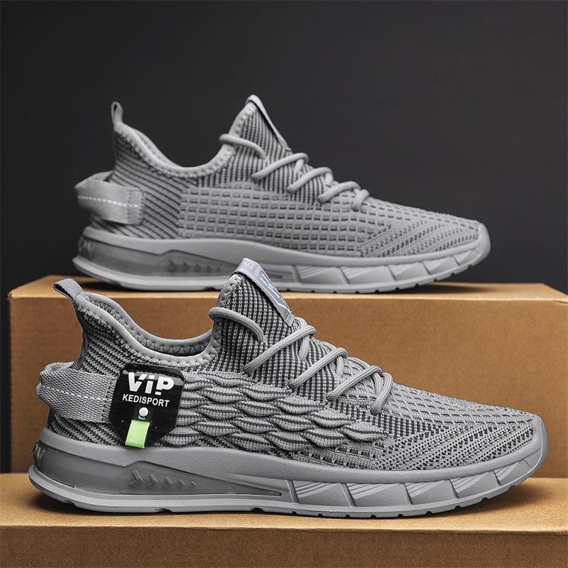 2025 men's shoes autumn breathable thin deodorant mesh fly-woven mesh shoes men's casual sports running trendy shoes