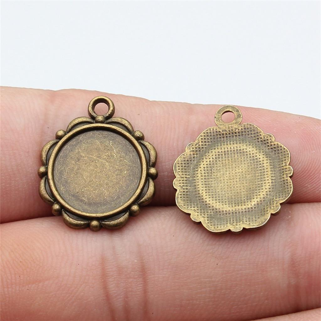 Accessories Parts Fit Round 16Mm Glass Cabochon Base Setting Tray Minimalist Jewelry Components QA017