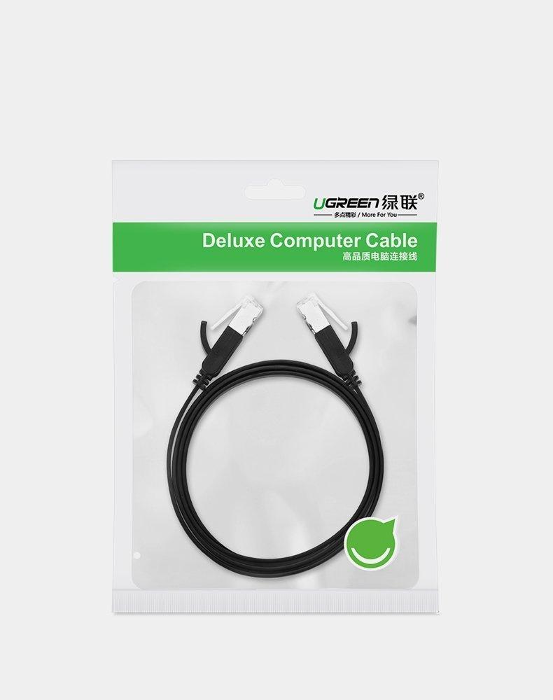 Ugreen High-Speed Cat 6 Ethernet Cable, 0.5m, Black – Model 50183, 1000 Mbps UTP Networking Solution
