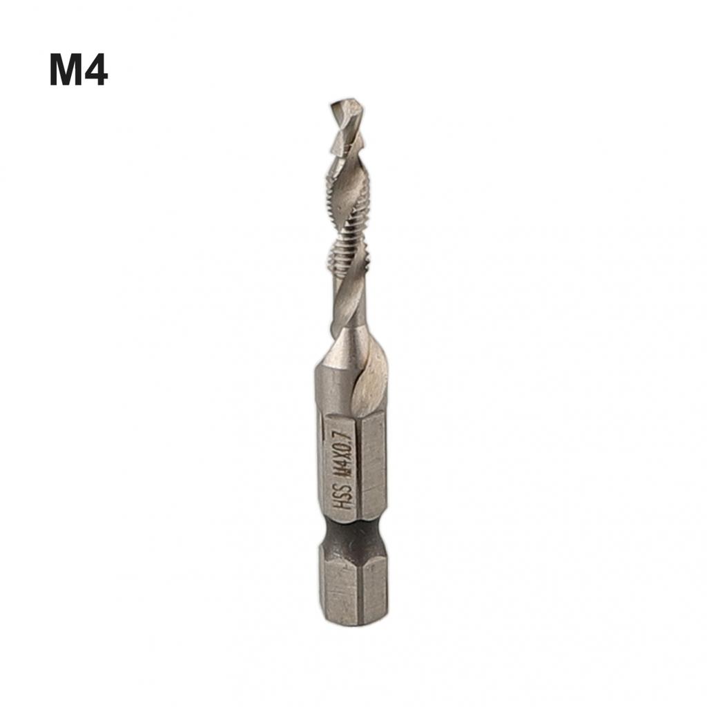 Tap Drill Bits Hex Shank HSS 4341 Hand Drill M3-M10 Silver