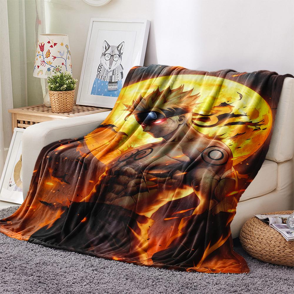 Naruto Uzumaki Flannel Blanket, High Quality Comfortable for All Seasons, Home Decor, Warmth and Comfort