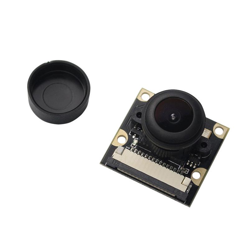 Raspberry Pi 4B/3B+ 5MP Fisheye 130° Wide-Angle Camera with Adjustable Focus (0V5647 Chip)