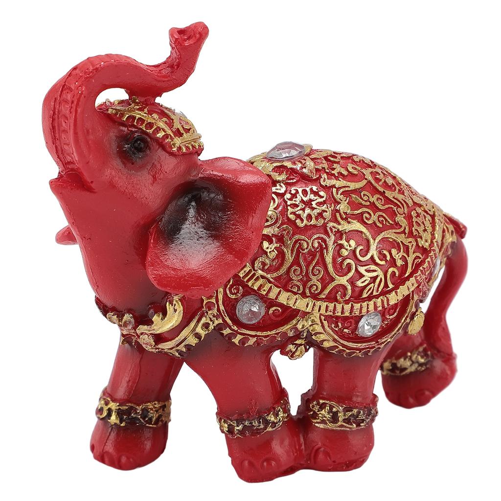 Elephant Statue Wealth Lucky Feng Shui Elephant Figurine Home Decor House Warming Present TV