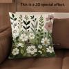 2D Vintage Floral 3D Style Throw Pillow Covers Pattern Cushion Cover Suitable For Sofa Bedroom Car Pillow Cover