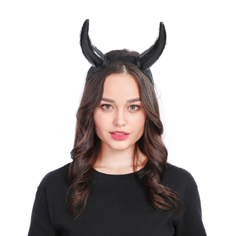 Gothic Horn Hair Hoop Ox Horn Headband Photo Props Halloween Party Headwear