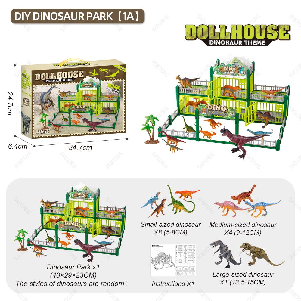 

Diy Dinosaur Villa Assembled Toy Puzzle Toy Gift For 3-8 Years Old