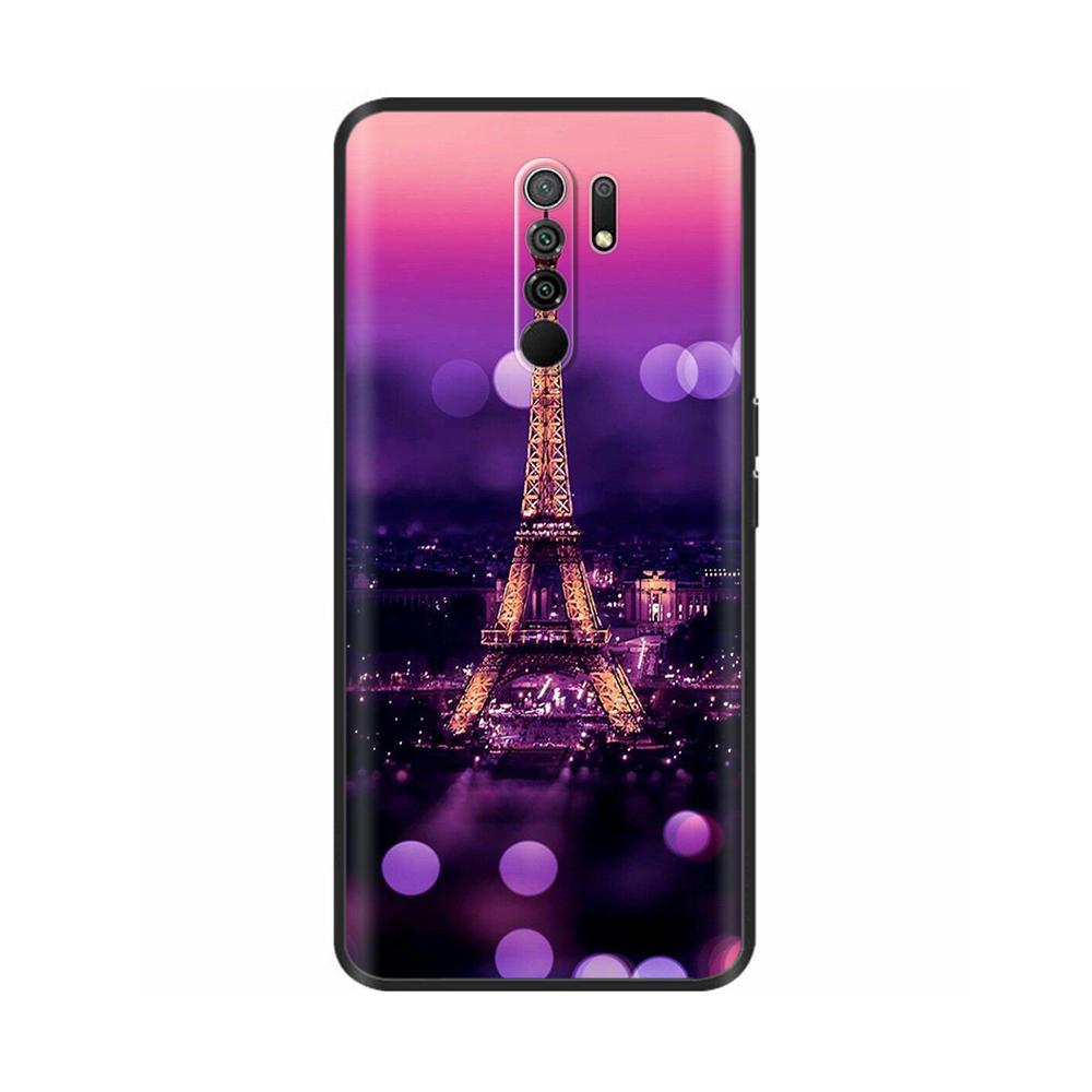 Silicon Case for Xiaomi Redmi 9 Redmi9 Case Back Cover Coque Funda Shell Soft Black TPU Cute Cartoon Phone Bag Bumper Protective