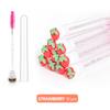 Reusable Eyelash Brushes Tube Spoolies Brushes Mascara Wands Plastic Fiber Nylon Lash Makeup Fruit Brush Tube 10pcs/bag