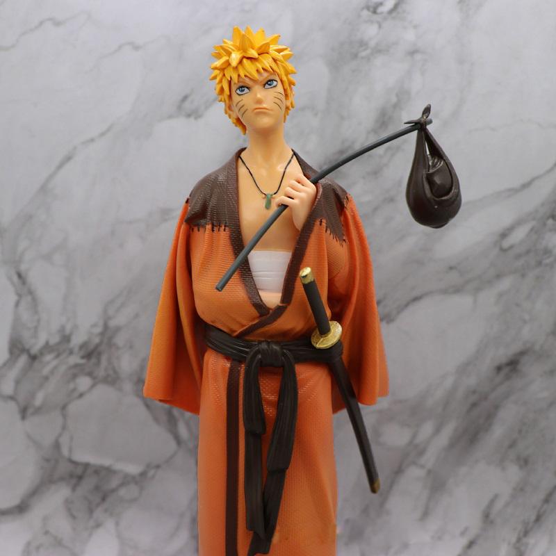 Limit  Anime Figure Uzumaki Naruto Uchiha Sasuke Action Figures With base Kimono style PVC Model Doll Toys