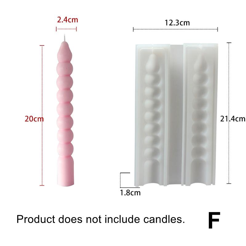 Long Spiral Silicone Candle Mold DIY Twisted Long Rod Wax Stick Craft Molds Home Decor Tool Geometry Candles Making Supplies