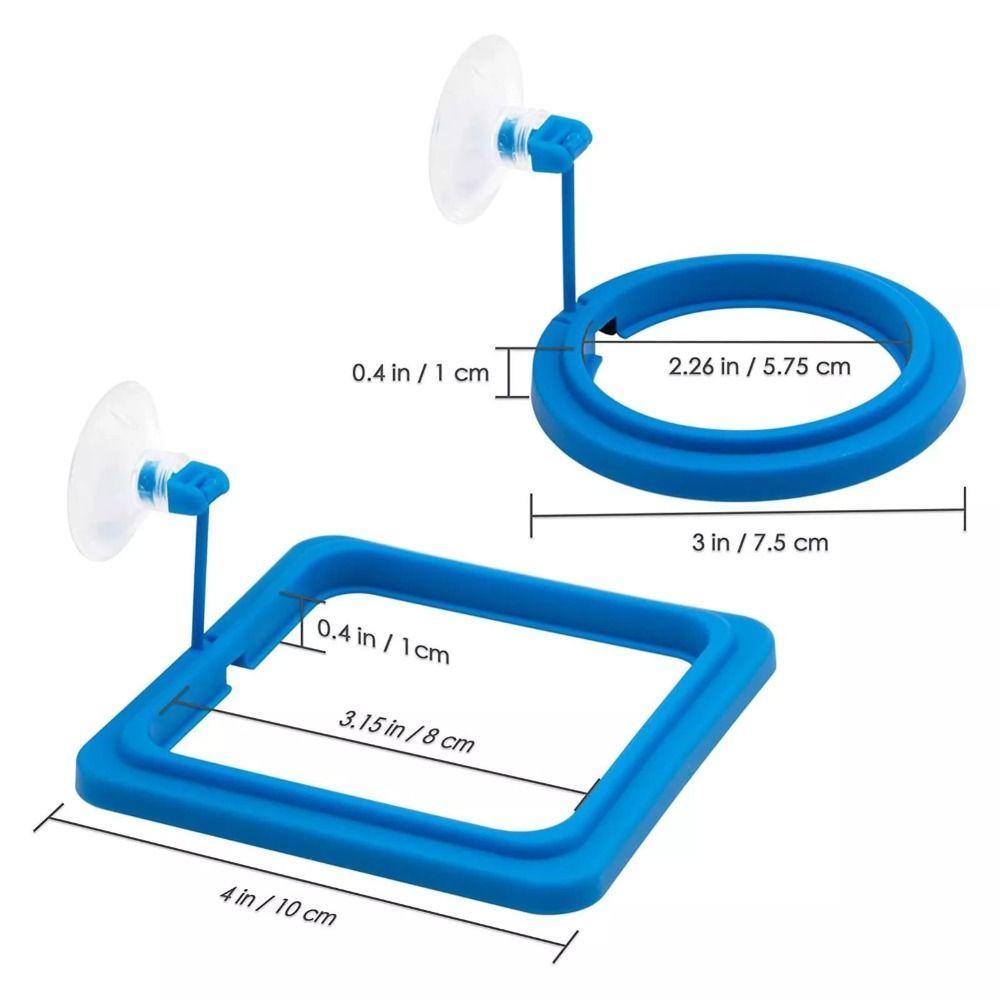 5Pcs With Suction Cup Fish Feeding Ring Aquarium Accessories Fixed-point Feeding Fish Feeding Circle Durable Portable