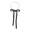 Accessories Vintage Long Bow Collarbone Chain Necklace Diy Lace Velvet Pearl Necklace Women