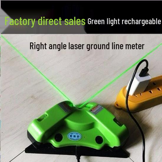 Vysoce přesný zelenomodrý laserový vodováha s jemnou čárou a značením pravého úhlu