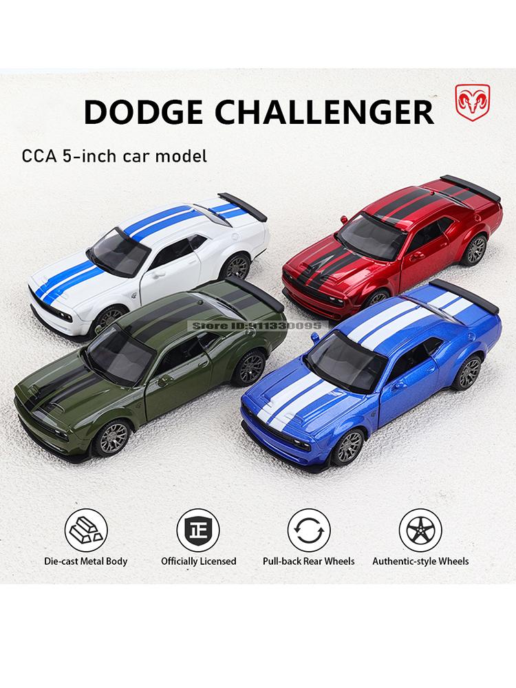 MSZ 5-inch Alloy Car Model Dodge Challenger Rebound Function Static Model Alloy Die-casting Car Model Collection Gift Toy